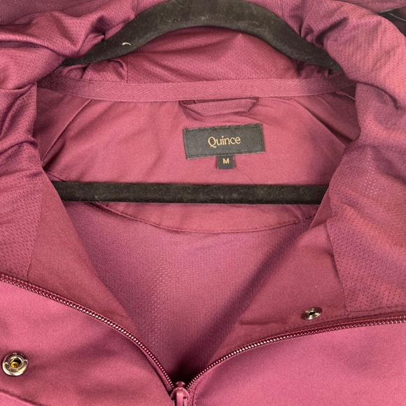 Quince Weatherproof Oversized Rain Jacket Womens Medium Barolo Burgundy (1423) - Picture 2 of 12